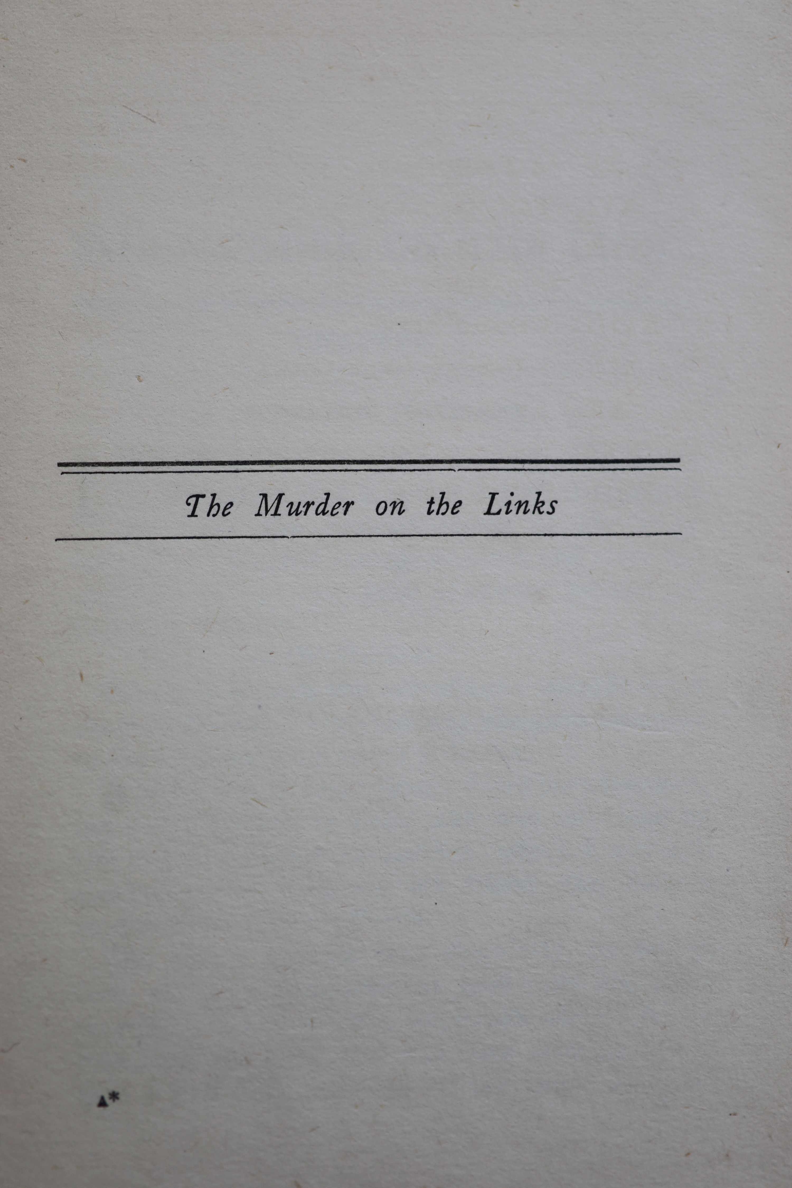 Agatha Christie - Murder on the Links, rare first edition, first impression, 1923, poor condition.